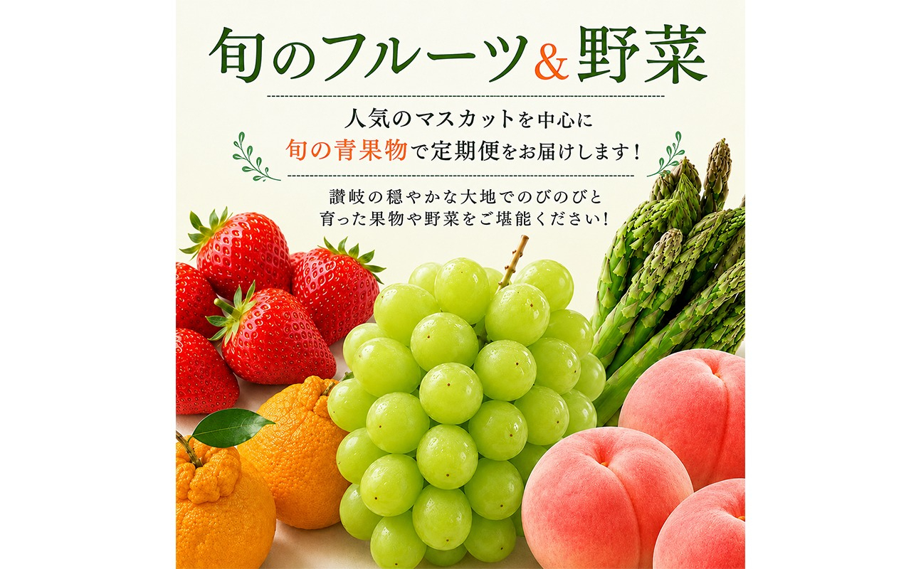 定期便 3回 シャインマスカット 桃 ぶどう 野菜 セット 旬の野菜 果物 フルーツ 旬 旬のフルーツ 贈答用 ギフト プレゼント 香川県 丸亀市 有機野菜&マスカット&桃（38,000円）