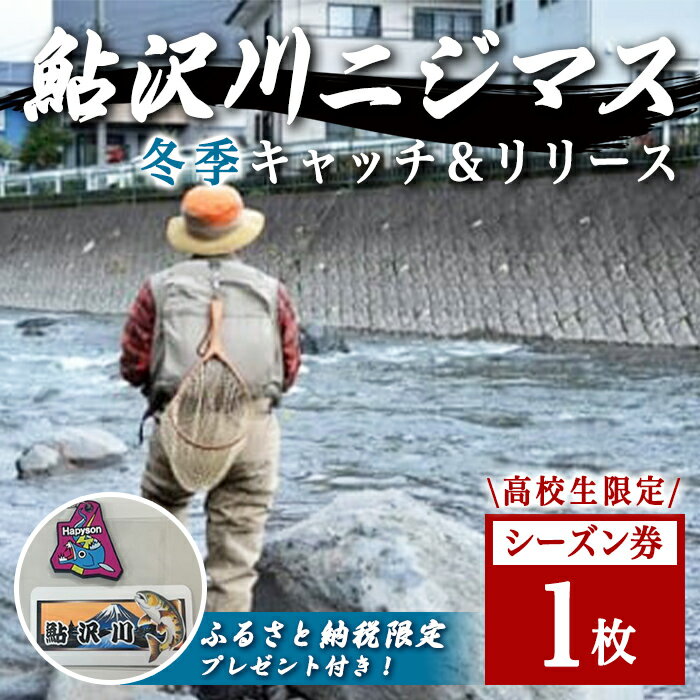 【ふるさと納税】鮎沢川 ニジマス 冬季 キャッチ＆リリース 「シーズン券」 高校生 1枚 ＜ ふるさと納税限定 プレゼント 付き！ ＞｜ 体験 チケット 釣り 体験チケット 利用券 アウトドア フィッシング 魚釣り 魚 ニジマス