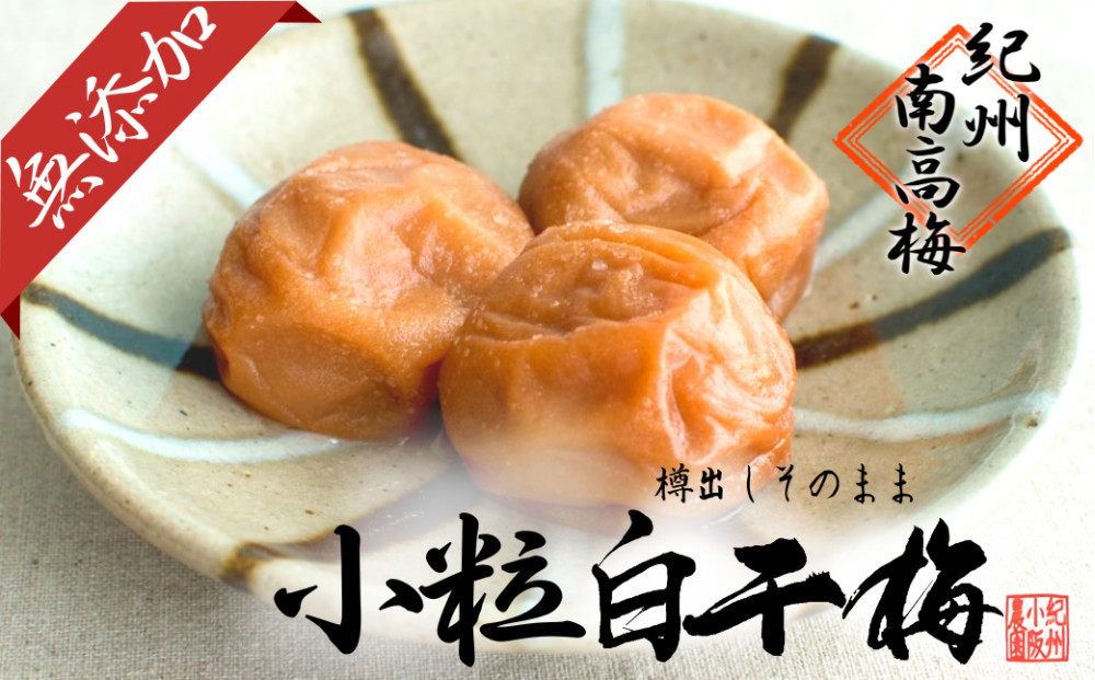 
無添加 白干梅（小粒450ｇ）紀州南高梅【梅農家厳選　手づくり梅干】
