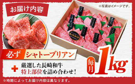【3回定期便】【A4-A5特上ランク】 長崎和牛 焼肉 盛り合わせ （特上） 約1kg 長与町/meat shop FUKU[ECS014]