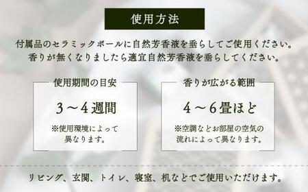 【yuica】やすらぎの香りホームフレグランスセット（森香炉麻の葉＋自然芳香液クロモジブレンド＋セラミックボール）| アロマオイル 森林 自然 オイル 香り ヒノキ クロモジ 正プラス BF002