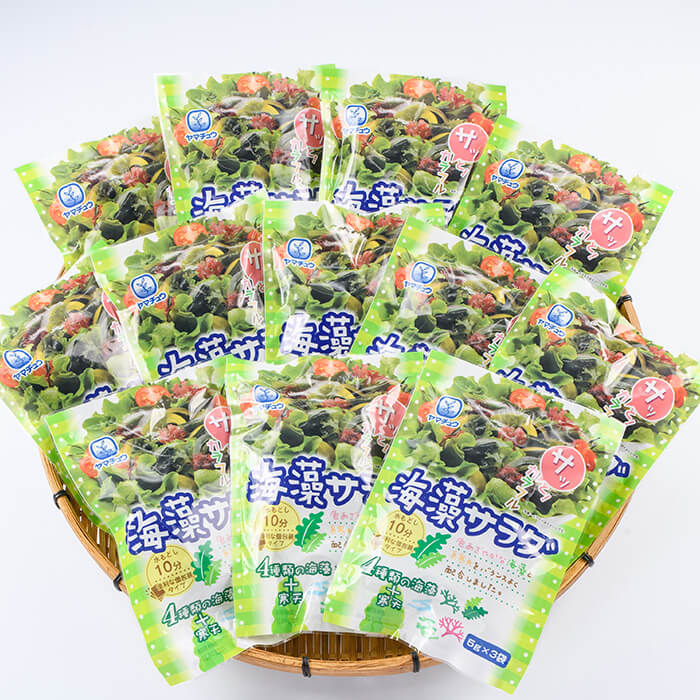 【ふるさと納税】 海藻を食べよう！ 海藻サラダ (合計12袋・1袋3P入) 海藻 寒天 小分け 常温 個包装 ヘルシー ダイエット カロリーオフ サラダ 酢の物 スープ【opbd008】【山忠】