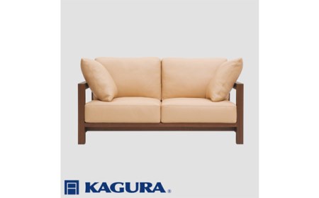 家具蔵 KAGURA 2Pソファ ダン ウォールナット材 家具 ソファー 2人掛け sofa リビングソファー 木材 無垢材 職人 手作業 天然木 高級木材 無添加 安全 ジャパニーズモダン 高級家具 熟練 無着色 おしゃれ 天然木無垢材 温もり シンプル 洗練 【株式会社アイダ】【ho1214】
