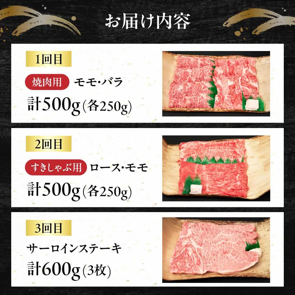 【全3回定期便】特選近江牛堪BIBE024 近江牛