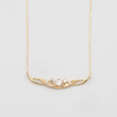 ふるさと納税 昭和町 K18 0.10ct ダイヤモンド ペンダントネックレス HH-019737