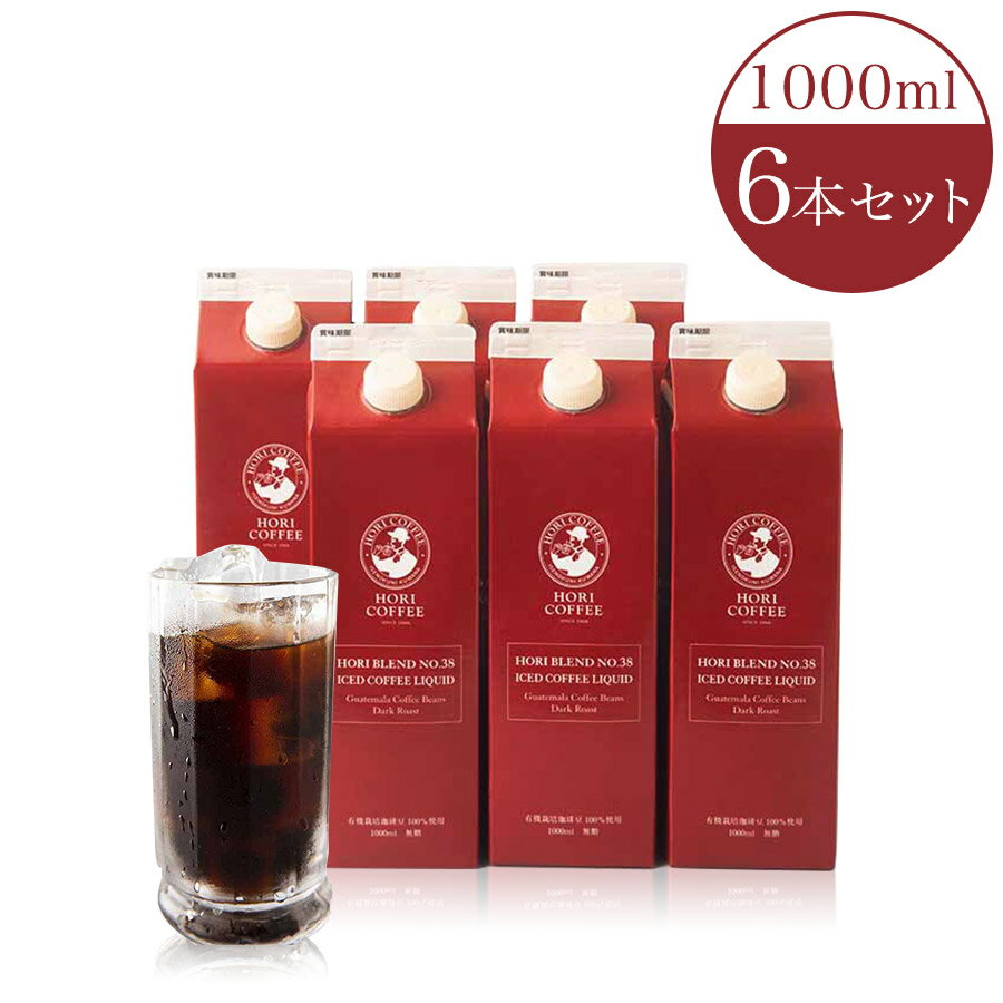 【ふるさと納税】 ホリ珈琲　「ガテマラの雫」アイスリキッドコーヒー1000ml×6本セット（mc16）