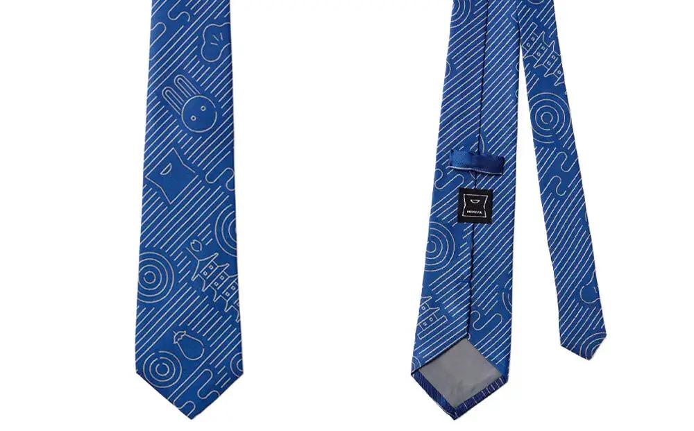 【高島屋選定品】三三屋(みみや)×NEKADO(ネカド) 西陣織のネクタイ(砂紋) ブルー｜京都 ネクタイ 人気