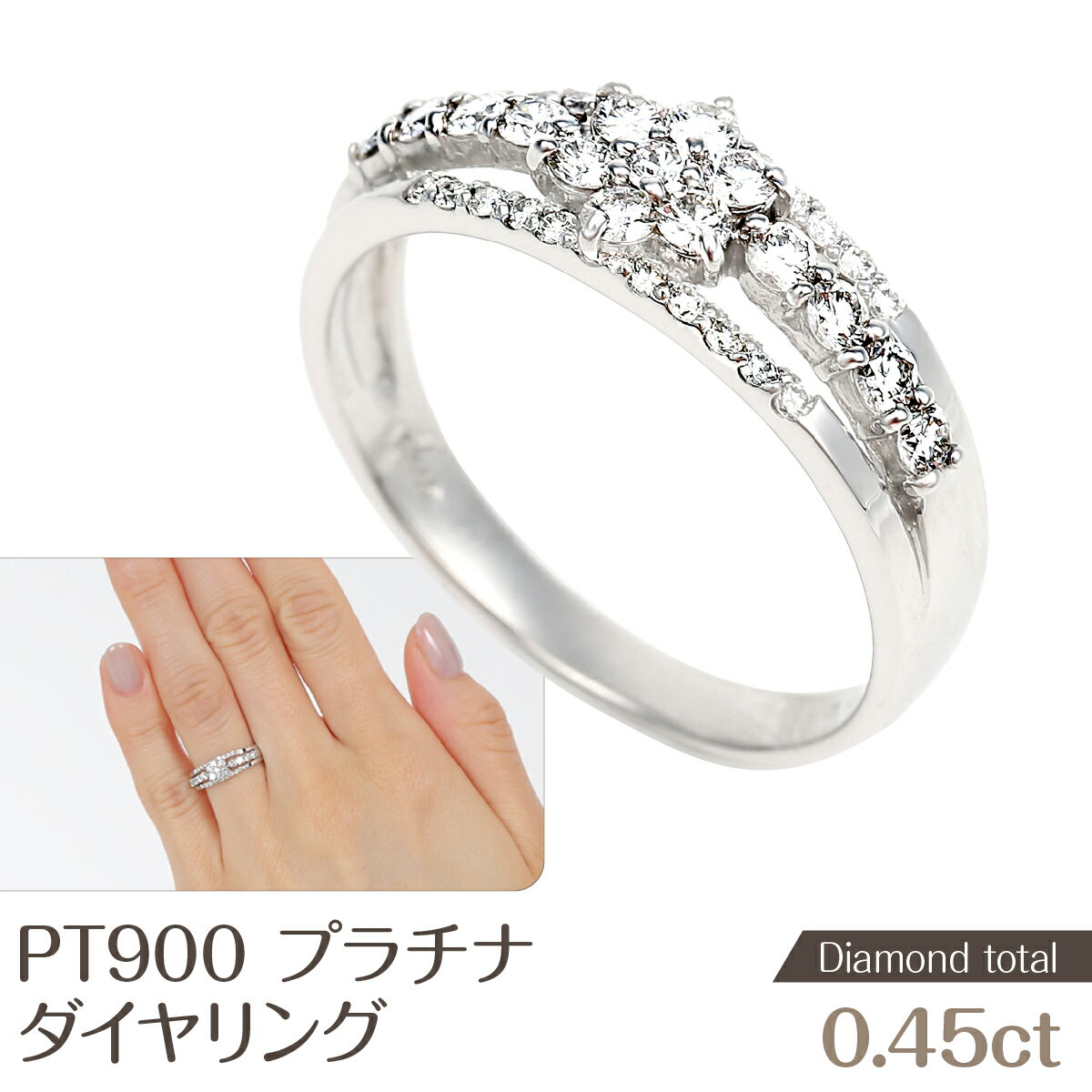 【ふるさと納税】 プラチナ ダイヤ リング 0.45CT R3363DI-P NSAN008