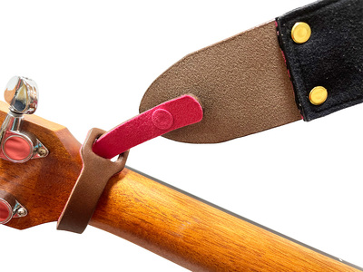 【アコースティックギター用ストラップファスティナー】Elara Straps fastener BK　アコースティックギターのヘッドにギターストラップを固定するためのファスティナー。