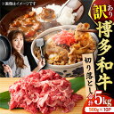 【ふるさと納税】【訳あり】博多和牛 切り落とし 5kg（500g×10p）肉 訳アリ 小分け 広川町/株式会社MEAT PLUS[AFBO081]