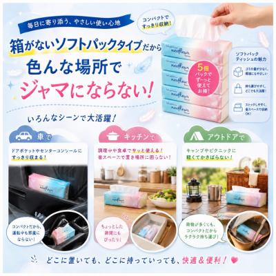 ふるさと納税 名古屋市 ソフトパックティッシュ　5個パック(コンパクト)×4セット(20個) |  | 01