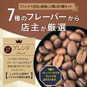 自家焙煎スペシャルティコーヒー豆 店主おすすめ3種 計300g【1653005】