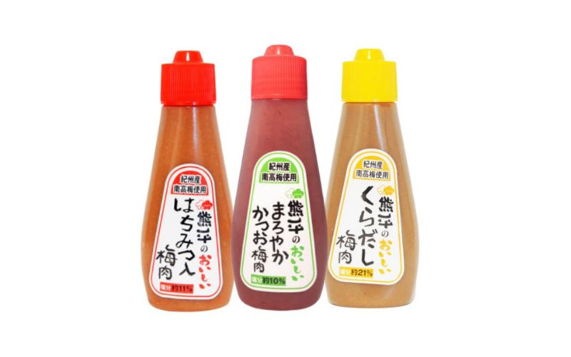 梅肉3種セット 120g×6（3種×各2個） 【ius007】