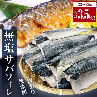 ふるさと納税 石巻市 さば &lt; 訳あり &gt; 無添加 無塩サバフィレ 3.5kg 冷凍 魚 青魚 不揃い 規格外
