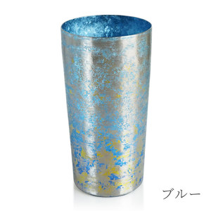 チタン二重タンブラー 鈦虹 プレミアム ブルー 350ml