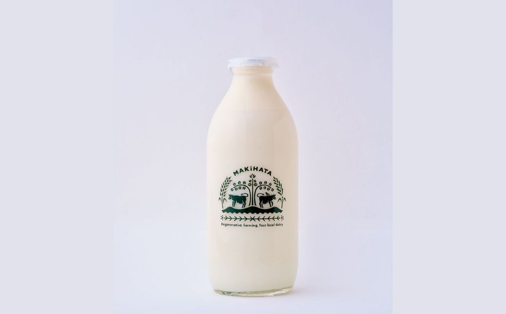 
            まきはた牛乳工房 牛乳 (900ml) 【牛乳 ノンホモ牛乳 海士町】
          