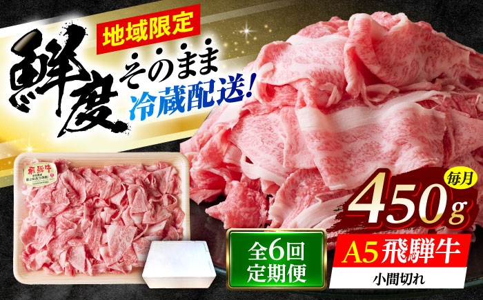 
                  【6回定期便】 ※冷蔵配送/地域限定※ 飛騨牛 小間切 450g 瑞浪市 / きなぁた瑞浪 和牛 国産 岐阜県産 [AZCI069]
                