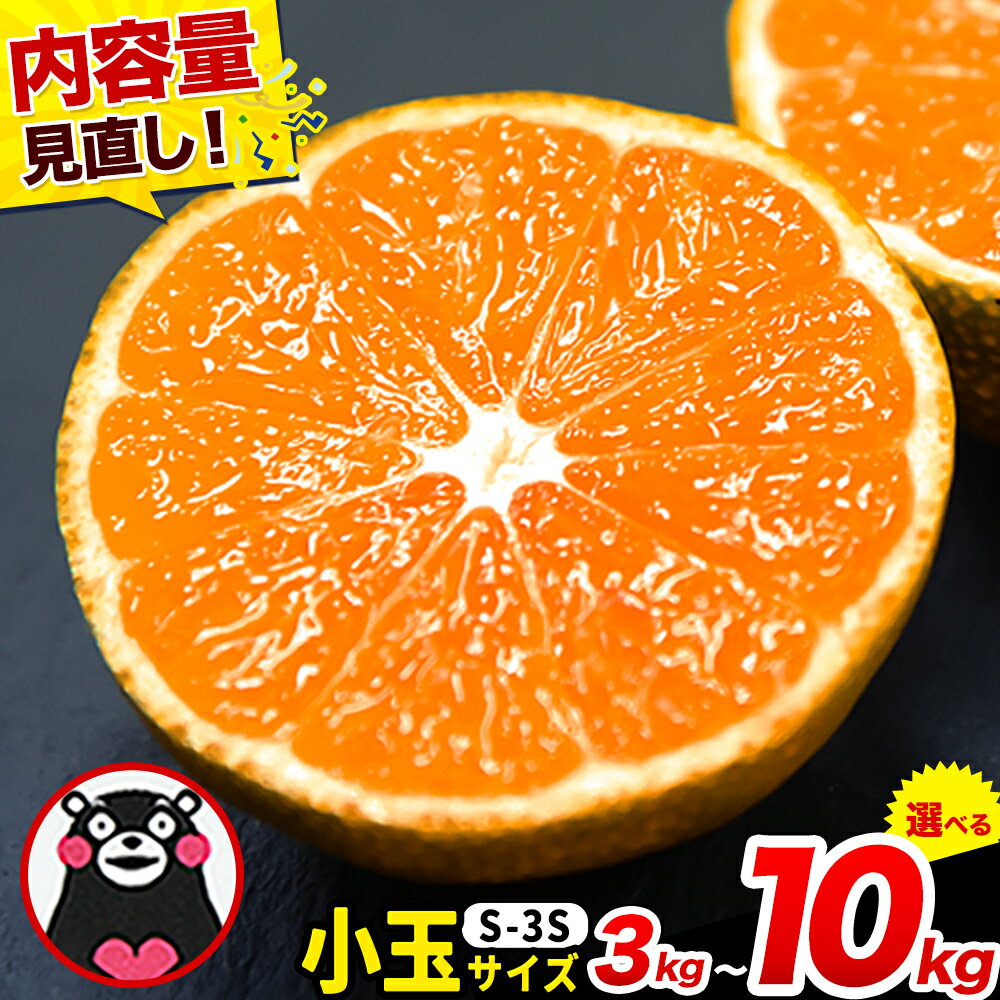 【ふるさと納税】＜内容量見直し中＞ 先行予約 みかん 訳あり 小玉 くまもと小玉みかん 3kg (3kg×1箱) 6kg (6kg×1箱) 10kg (10kg×1箱) ご家庭用 たっぷり 熊本県産 S-3Sサイズ フルーツ 旬 柑橘 長洲町 温州みかん 早生 中生 晩生《2026年9月下旬-12月下旬頃出荷》