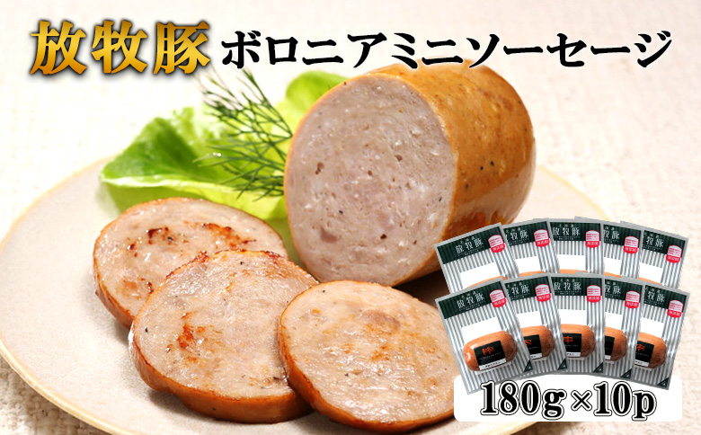 放牧豚ボロニアミニソーセージ 180g×10P【120108】