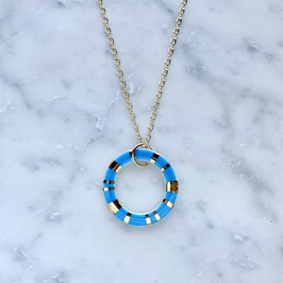 ふるさと納税 茅ヶ崎市 ArtOpus. ネックレス 日輪 青 湘南 茅ヶ崎市 陶磁器 アートギフト |  | 01