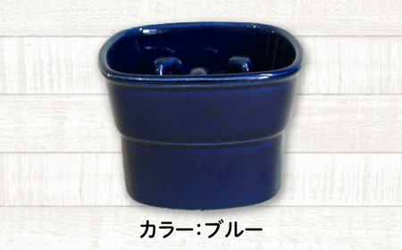 美濃焼　陶器製ペット用フードボウル【早食い防止 高台フードボウル(中/ブルー)pet110】【1427415】