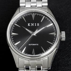 【KNIS KYOTO】 KNIS ニス サンレイダイアル 日本製 自動巻き 腕時計 ブラック