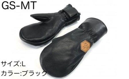 スキーグローブ　撥水ミトン　ブラック　L　