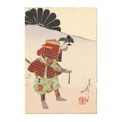 ふるさと納税 名古屋市 オリジナル【レプリカ浮世絵(2枚絵)月岡芳年作「新撰東錦絵 於楠正成桜井駅ニ一子正行ニ遺訓シテ訣別ス |  | 02