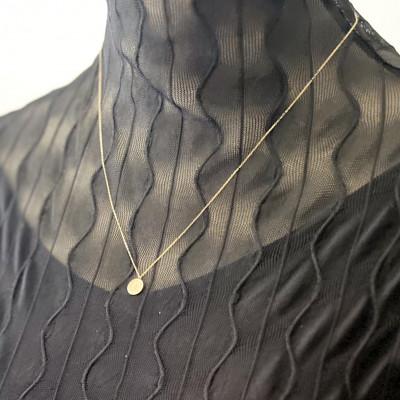 ふるさと納税 大津市 【10金 ラボダイヤネックレス 0.095ct】50cm パヴェペンダント 優しい透明感 K10 |  | 01