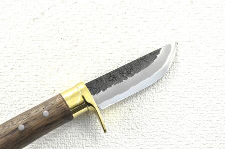 土佐鍛　豆山遊鉈80(真鍮ツバ輪) 土佐オリジナル白鋼