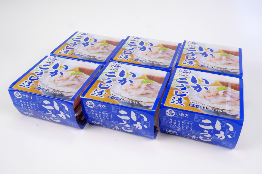 いかこうじ漬 40g×2P 6個セット [小野万 宮城県 気仙沼市 20565720] 魚 魚介類 いか イカ 塩辛 イカ塩辛 麹漬け こうじ漬け 小分け 食べきりサイズ 酒の肴 おつまみ ご飯のお供