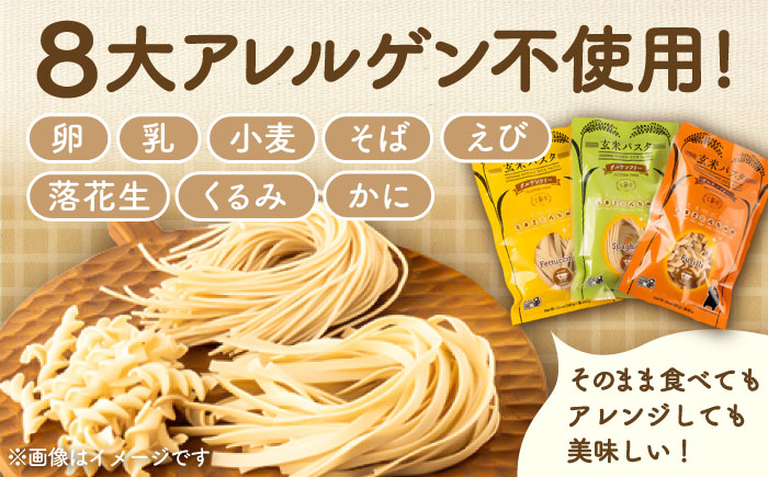 玄米パスタ　3種類各2袋セット / 玄米 パスタ 特産品 熊本【株式会社熊本玄米研究所】 [BHAF002]