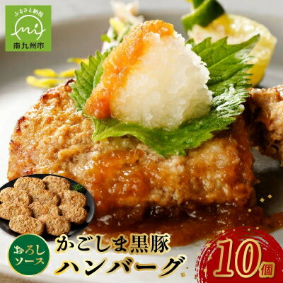 【ふるさと納税】かごしま黒豚ハンバーグおろしソース10個/20個【配送不可地域：離島】【G1185888】