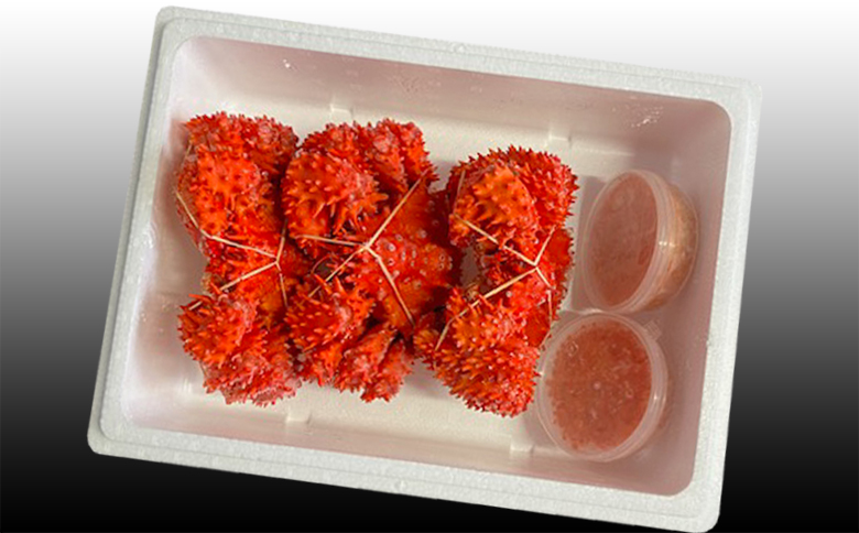 花咲かに300g前後～450g前後×3尾・いくら醤油漬け100g×2Pセット C-36023