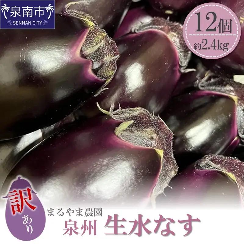 まるやま農園 泉州生水なすB級訳あり品 12個入【087D-159】