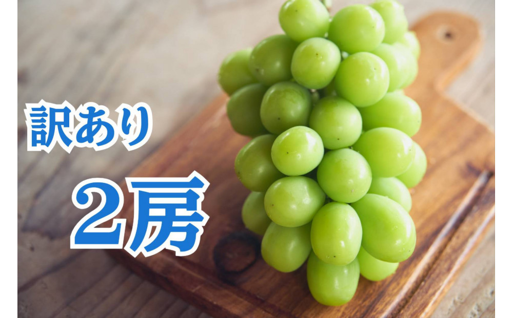 
            【訳あり】シャインマスカット2房　1.2kg　佐渡島産
          