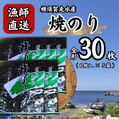 ふるさと納税 横須賀市 【訳あり】欠け　海苔 全形6枚×5袋(全形30枚) 漁師直送 上等級焼海苔