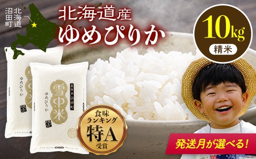 
            【先行予約】令和7年産 特Aランク米 ゆめぴりか 精米 10kg（5kg×2袋）発送月が選べる 雪冷気 籾貯蔵 雪中米 北海道 nr-0092var
          