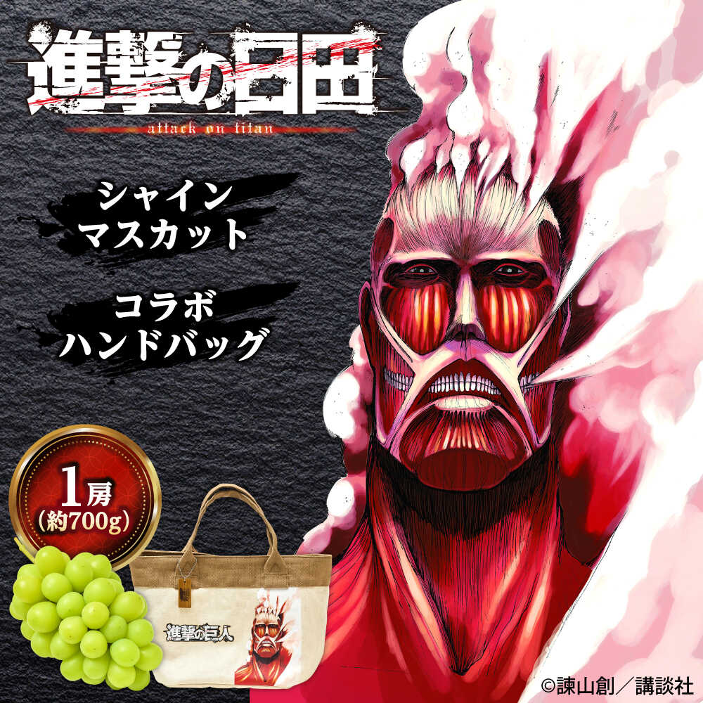 【ふるさと納税】【先行予約・26年9月以降発送】進撃のシャインマスカット 1房 約700g ハンドバッグ付（超大型巨人）日田市 / 松岡果樹園　葡萄 ぶどう ブドウ マスカット 果物 フルーツ 旬[AREJ002]