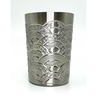 ふるさと納税 名古屋市 【扇】メタル切子〜小町〜 ―切子和柄ステンレスショートグラス― |  | 02