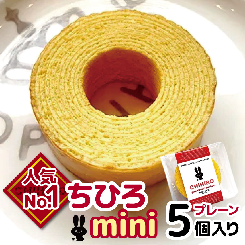 【ふるさと納税】ちひろmini プレーン5個入り | お菓子 菓子 おかし 焼き菓子 バウムクーヘン クーヘン ミニ 詰め合わせ 5個 送料無料 ハッピーバウム 千葉 君津 きみつ