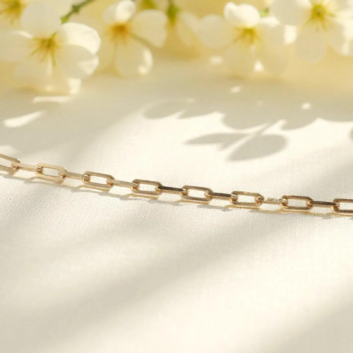 18金イエローゴールド 長小豆チェーンネックレス 43cm 優美な贅沢 大人ジュエリー[AM008] / SN1001-K18