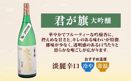 無地熨斗 清酒 君が旗 大吟醸 1800ml 日本酒 地酒 辛口 芳醇 フルーティー 美山錦 贈答用 プレゼント ご自宅用 長澤酒造 埼玉県 日高市