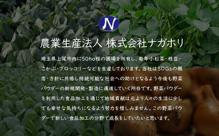 【3種】ナガホリの野菜パウダー 100g 3袋 合計 300g 小松菜 枝豆 さつまいも 野菜パウダー
