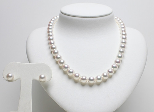 
            真珠 ネックレス ピアス セット 9.0-9.5mm K14 WG 大粒 希少 アコヤ真珠 アクセサリー ファッション ジュエリー akoya パール 高級 プレゼント 贈り物 贈答品 お祝い 誕生日 記念日 冠婚葬祭 慶事 弔事 結婚式 卒業式 入学式 国産 三重県 伊勢 志摩 南伊勢町 / パールハヤシ 9-9.5ミリ アコヤ真珠 ネックレス ピアス
          