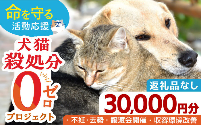 
【お礼の品なし】犬猫殺処分ゼロプロジェクト＜30,000円＞長崎県ふるさと納税[42ZZAE004]長崎 長崎の変 動物 犬 猫 いぬ ねこ イヌ ネコ 保護犬 保護猫 支援 応援 チョイス限定 動物愛護 保護 どうぶつ 地域猫 寄付のみ
