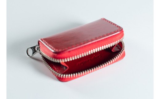 革工房「Sage-Leather」〇牛革コインケース(赤系）《90日以内に出荷予定(土日祝除く)》