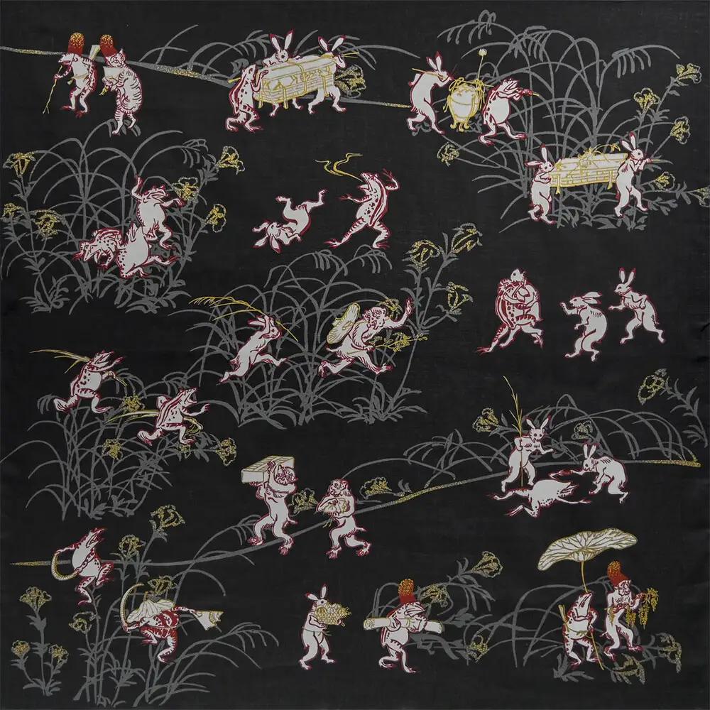 【三陽商事】鳥獣戯画 風呂敷 悠遊戯画｜京都 ふろしき 結ぶだけでバッグに早変わり エコ