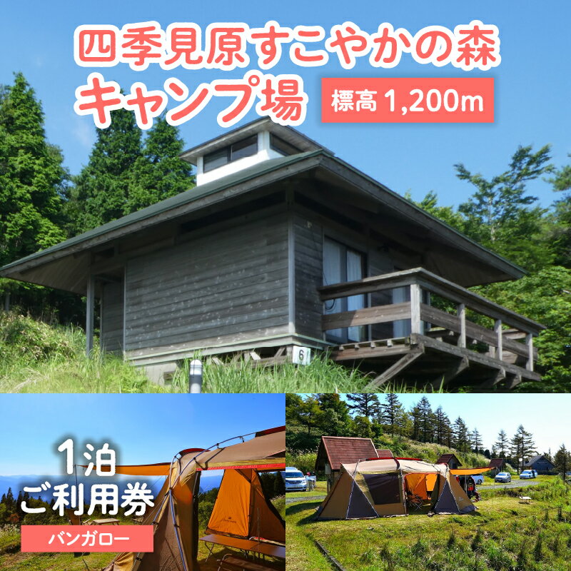【ふるさと納税】《レビューキャンペーン》四季見原すこやかの森キャンプ場【バンガロー】1泊ご利用券 キャンプ キャンプ場 四季見原 すこやかの森 キャンパー 宿泊小屋 アウトドア グランピング ソロキャン チケット 利用券 施設利用券 宿泊券 宮崎県 高千穂町 送料無料