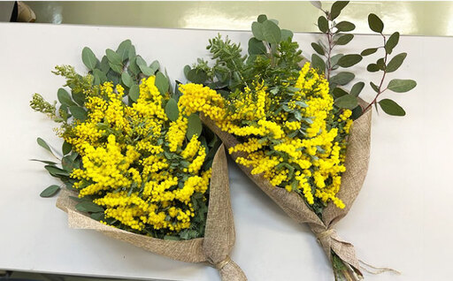 No.180 毎年人気！春を運んでくるユーカリとミモザのスワッグ